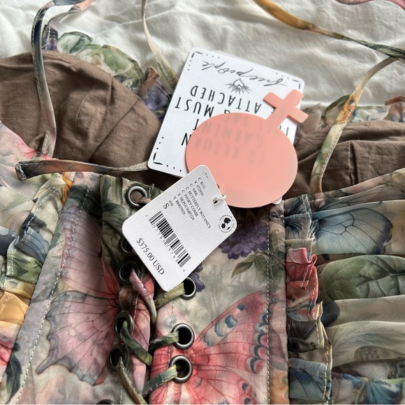 Selkie The Shakespeare Puff Mini Dress in Butterfly Botanics - Picture 9 of 12